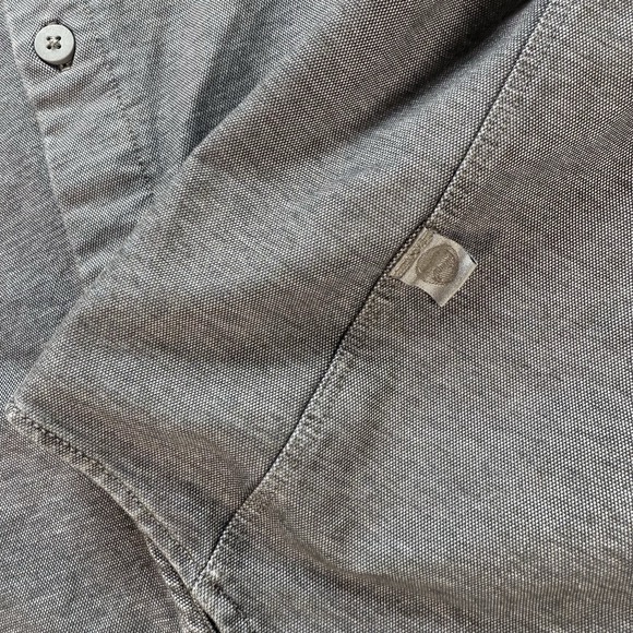 Lululemon Shirt Men Medium Gray Black Dress Athleisure Preppy *flaw - Picture 4 of 7